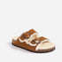 UGG Aussie Shearling Buckled Sandals-Moccasins-PEROZ Accessories