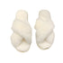 AnyStep Plush Slipper One Size 5-6 Cross White Warm Winter Comfortable Home Fluffy Indoor Slip On-Slipper Chairs-PEROZ Accessories