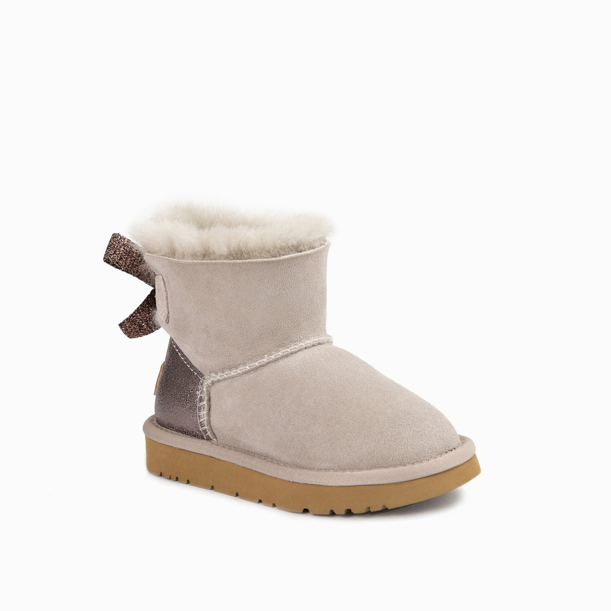 Ugg Kids Bailey Bow (Glitz) Boots-Kid Boots-PEROZ Accessories