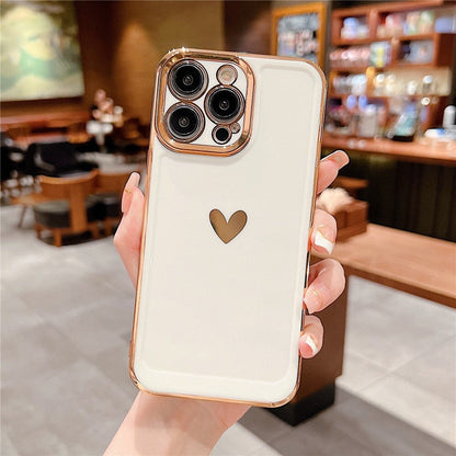 Anymob iPhone Case White Love Heart Space Soft Silicon Phone Cases Cover For iPhone Compatible-Mobile Phone Cases-PEROZ Accessories