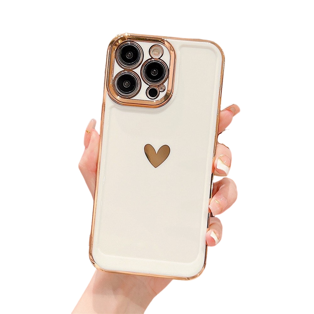 Anymob iPhone Case White Love Heart Space Soft Silicon Phone Cases Cover For iPhone Compatible-Mobile Phone Cases-PEROZ Accessories
