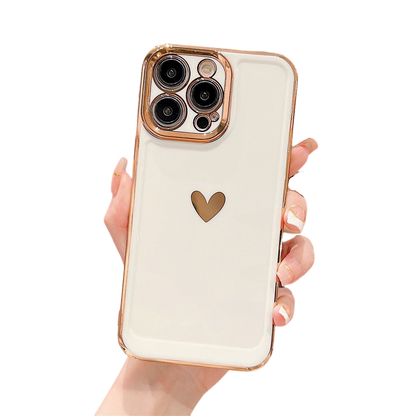 Anymob iPhone Case White Love Heart Space Soft Silicon Phone Cases Cover For iPhone Compatible-Mobile Phone Cases-PEROZ Accessories