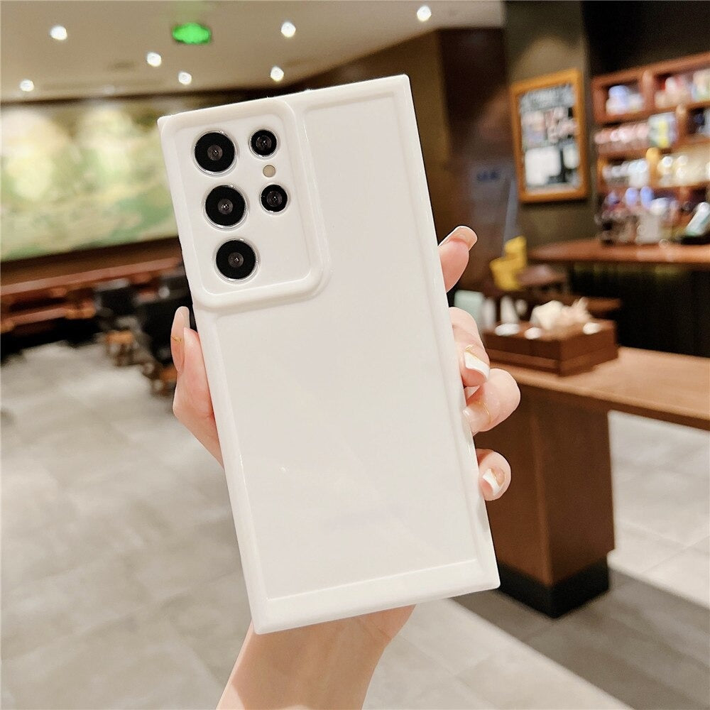 Anymob Samsung White Space Case Jelly Crystal Shockproof Full Protect Camera Soft Shell For Samsung Cover Compatible-Mobile Phone Cases-PEROZ Accessories