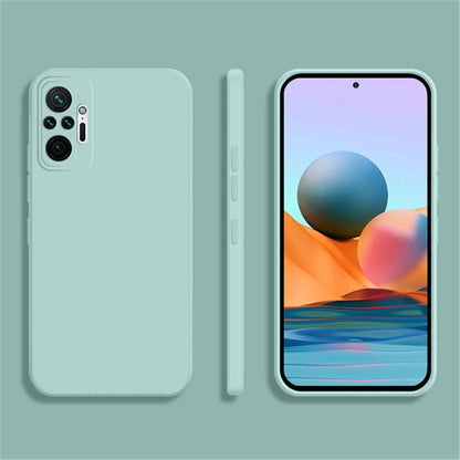 Anymob Xiaomi Phone Case Mint Green Candy Silicone For Redmi Note 10 10S 9S 9 Pro Max 8 7 Pro 9T Mi 11 Lite POCO X3 M3 F3 Slim Cover-Mobile Phone Cases-PEROZ Accessories