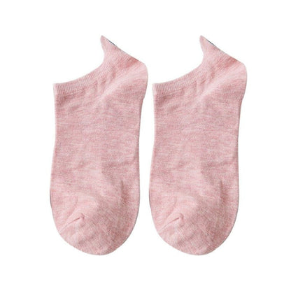 Anysox 5 Pairs One Size 4-5 Pink Fashion Funny Unisex Stereoscopic Heel Embroidered Women Candy Color Cotton Short Cute Socks-Socks-PEROZ Accessories