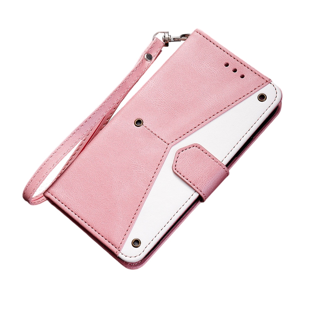 Anymob Samsung Pink Splicing Flip Leather Case Card Slot Wallet Phone Cover-Mobile Phone Cases-PEROZ Accessories