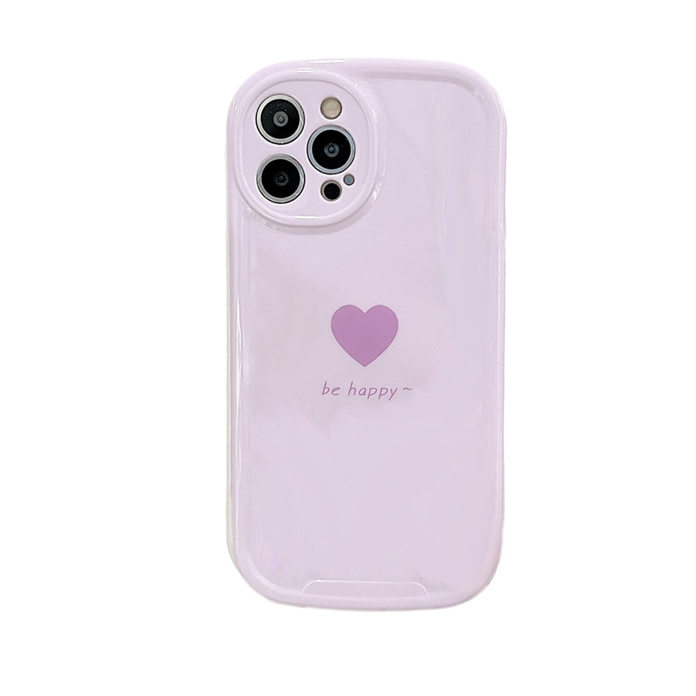 Anymob iPhone Case Purple Lovely Love Heart Soft Silicone Shockproof Bumper Camera Protection Cover-Mobile Phone Cases-PEROZ Accessories