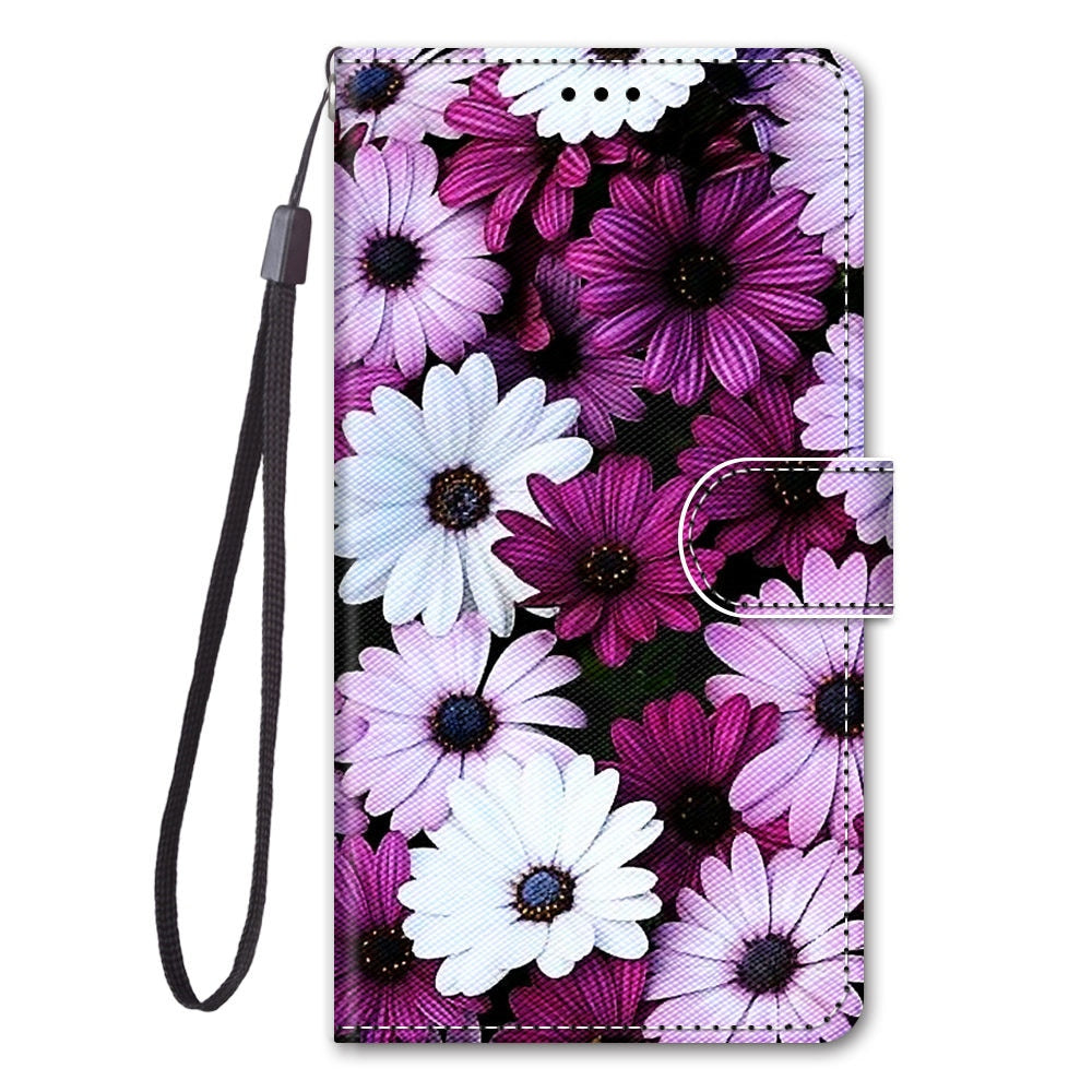 Anymob Samsung Lavender Daisy Phone Case Magnetic Flip Leather Card Wallet Cover-Mobile Phone Cases-PEROZ Accessories
