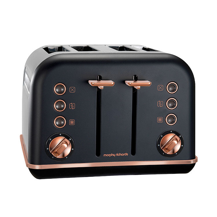 Morphy Richards Accents Rose Gold 4-Slice Toaster-Toasters-PEROZ Accessories