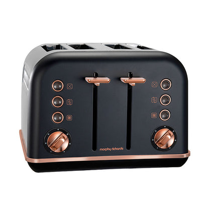 Morphy Richards Accents Rose Gold 4-Slice Toaster-Toasters-PEROZ Accessories