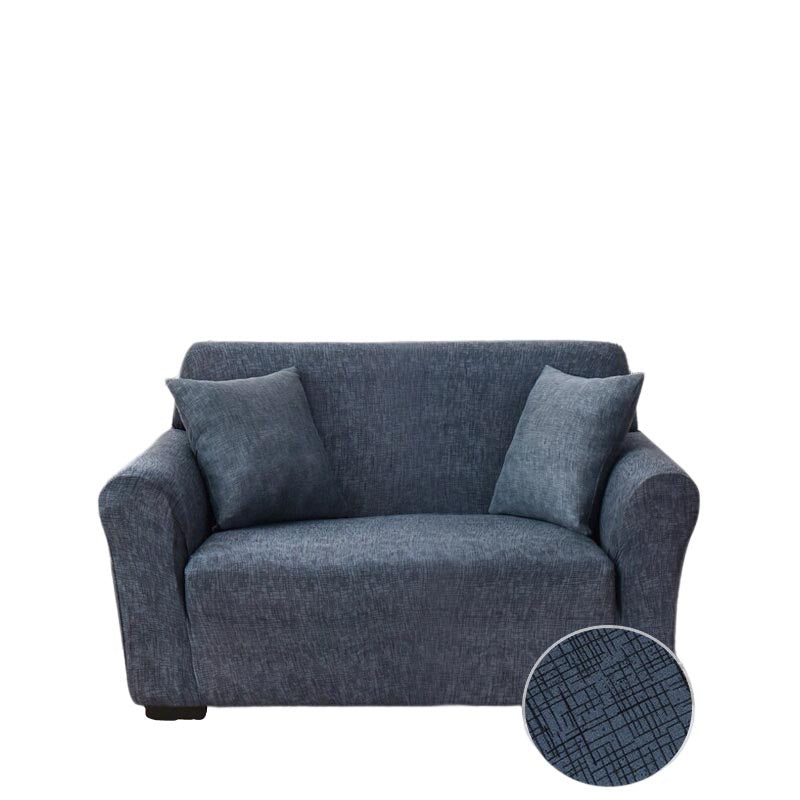 Anyhouz 2 Seater Sofa Cover Navy Blue Style and Protection For Living Room Sofa Chair Elastic Stretchable Slipcover-Slipcovers-PEROZ Accessories