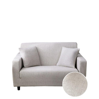 Anyhouz 2 Seater Sofa Cover Dirty White Style and Protection For Living Room Sofa Chair Elastic Stretchable Slipcover-Slipcovers-PEROZ Accessories