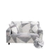Anyhouz 2 Seater Sofa Cover White Geometric Style and Protection For Living Room Sofa Chair Elastic Stretchable Slipcover-Slipcovers-PEROZ Accessories