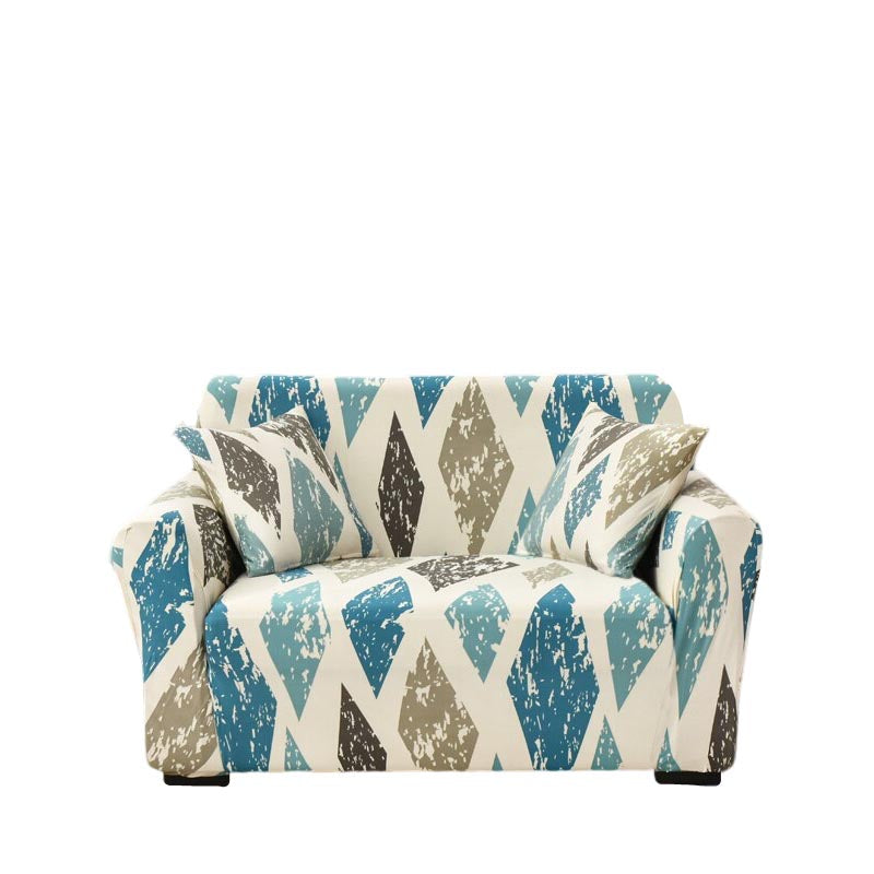 Anyhouz 2 Seater Sofa Cover Khaki Blue Style and Protection For Living Room Sofa Chair Elastic Stretchable Slipcover-Slipcovers-PEROZ Accessories