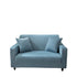 Anyhouz 2 Seater Sofa Cover Plain Grey Blue Style and Protection For Living Room Sofa Chair Elastic Stretchable Slipcover-Slipcovers-PEROZ Accessories