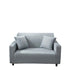 Anyhouz 2 Seater Sofa Cover Plain Ash Grey Style and Protection For Living Room Sofa Chair Elastic Stretchable Slipcover-Slipcovers-PEROZ Accessories