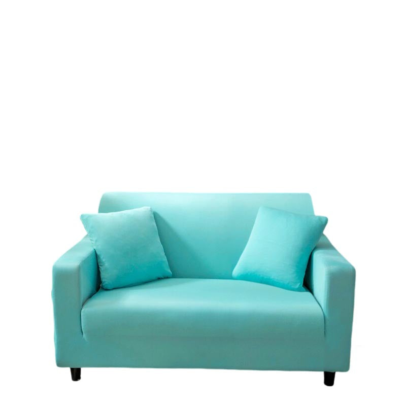 Anyhouz 2 Seater Sofa Cover Plain Blue Style and Protection For Living Room Sofa Chair Elastic Stretchable Slipcover-Slipcovers-PEROZ Accessories