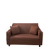 Anyhouz 2 Seater Sofa Cover Plain Light Coffee Style and Protection For Living Room Sofa Chair Elastic Stretchable Slipcover-Slipcovers-PEROZ Accessories