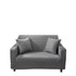 Anyhouz 2 Seater Sofa Cover Plain Grey Style and Protection For Living Room Sofa Chair Elastic Stretchable Slipcover-Slipcovers-PEROZ Accessories