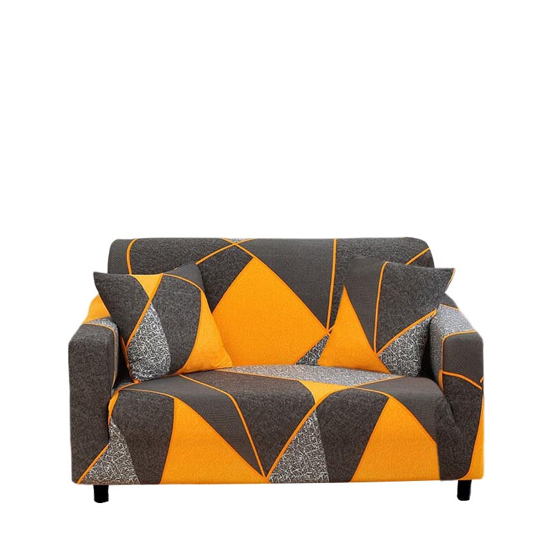 Anyhouz 2 Seater Sofa Cover Marigold Style and Protection For Living Room Sofa Chair Elastic Stretchable Slipcover-Slipcovers-PEROZ Accessories