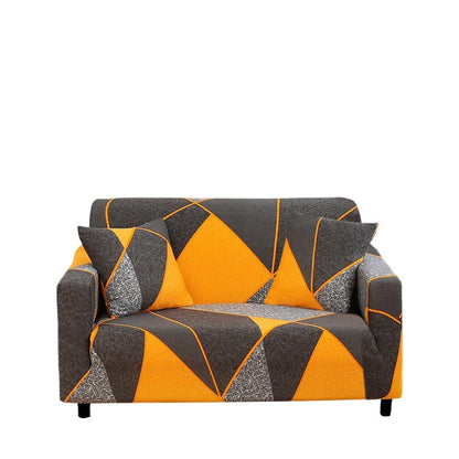 Anyhouz 2 Seater Sofa Cover Marigold Style and Protection For Living Room Sofa Chair Elastic Stretchable Slipcover-Slipcovers-PEROZ Accessories
