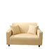 Anyhouz 2 Seater Sofa Cover Plain Beige Style and Protection For Living Room Sofa Chair Elastic Stretchable Slipcover-Slipcovers-PEROZ Accessories