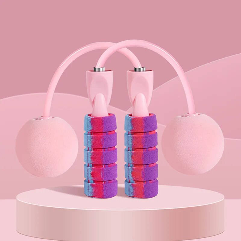 Anyfit Pink Cordless Jump Rope With Heavy Balls Sports Fitness Training Exercise Rapid Speed Skipping Rope Home Gym Equipment-Exercise &amp; Fitness-PEROZ Accessories