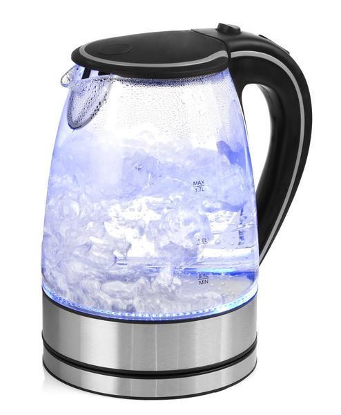 Pursonic Glass Kettle Electric LED Light Kitchen Water Jug Stainless Steel-Small Kitchen Appliances-PEROZ Accessories