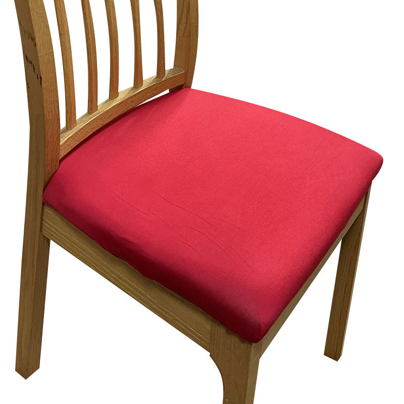 Anyhouz Chair Cover Wine Red Plain No Print Stretch Seat Cover for Home Dinning Kitchen Washable Removable-Chair Cover-PEROZ Accessories