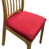 Anyhouz Chair Cover Wine Red Plain No Print Stretch Seat Cover for Home Dinning Kitchen Washable Removable-Chair Cover-PEROZ Accessories
