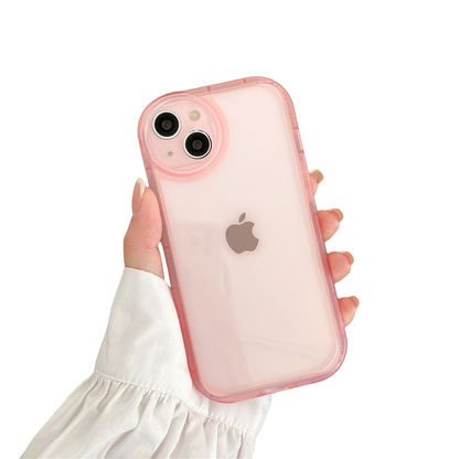 Anymob iPhone Case Pink Candy Color Transparent Shockproof Soft Silicon Back Cover-Mobile Phone Cases-PEROZ Accessories