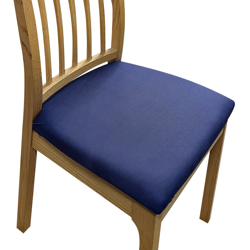 Anyhouz Chair Cover Navy Blue Plain No Print Stretch Seat Cover for Home Dinning Kitchen Washable Removable-Chair Cover-PEROZ Accessories