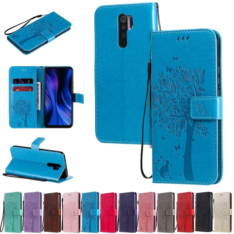 Anymob Xiaomi Redmi Case Rose Pink Tree Book Leather Flip Phone Cover Wallet 3D Case Cover Protection-Mobile Phone Cases-PEROZ Accessories