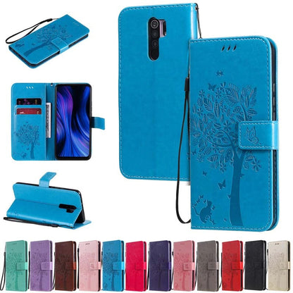 Anymob Xiaomi Redmi Case Rose Pink Tree Book Leather Flip Phone Cover Wallet 3D Case Cover Protection-Mobile Phone Cases-PEROZ Accessories