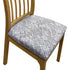 Anyhouz Chair Cover Grey Random Lines Print Stretch Seat Cover for Home Dinning Kitchen Washable Removable-Chair Cover-PEROZ Accessories