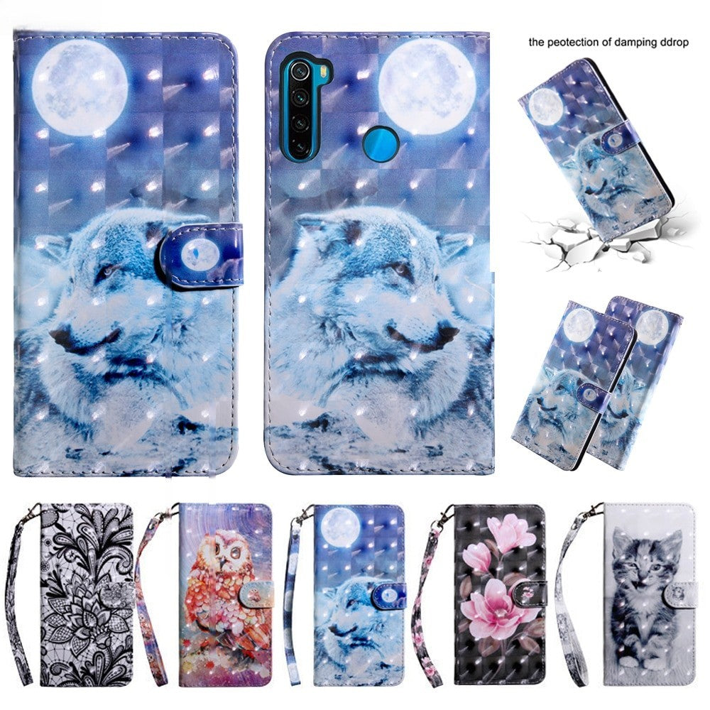 Anymob Xiaomi Redmi Phone Case Owl Leather Flip Wallet Cover-Mobile Phone Cases-PEROZ Accessories