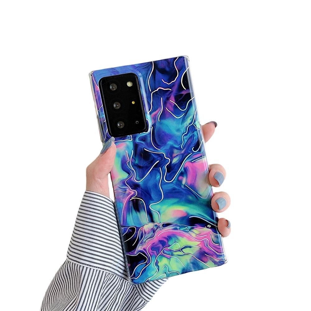 Anymob Samsung Violet And Pink Laser Gradient Marble Phone Case Silicon Cover-Mobile Phone Cases-PEROZ Accessories