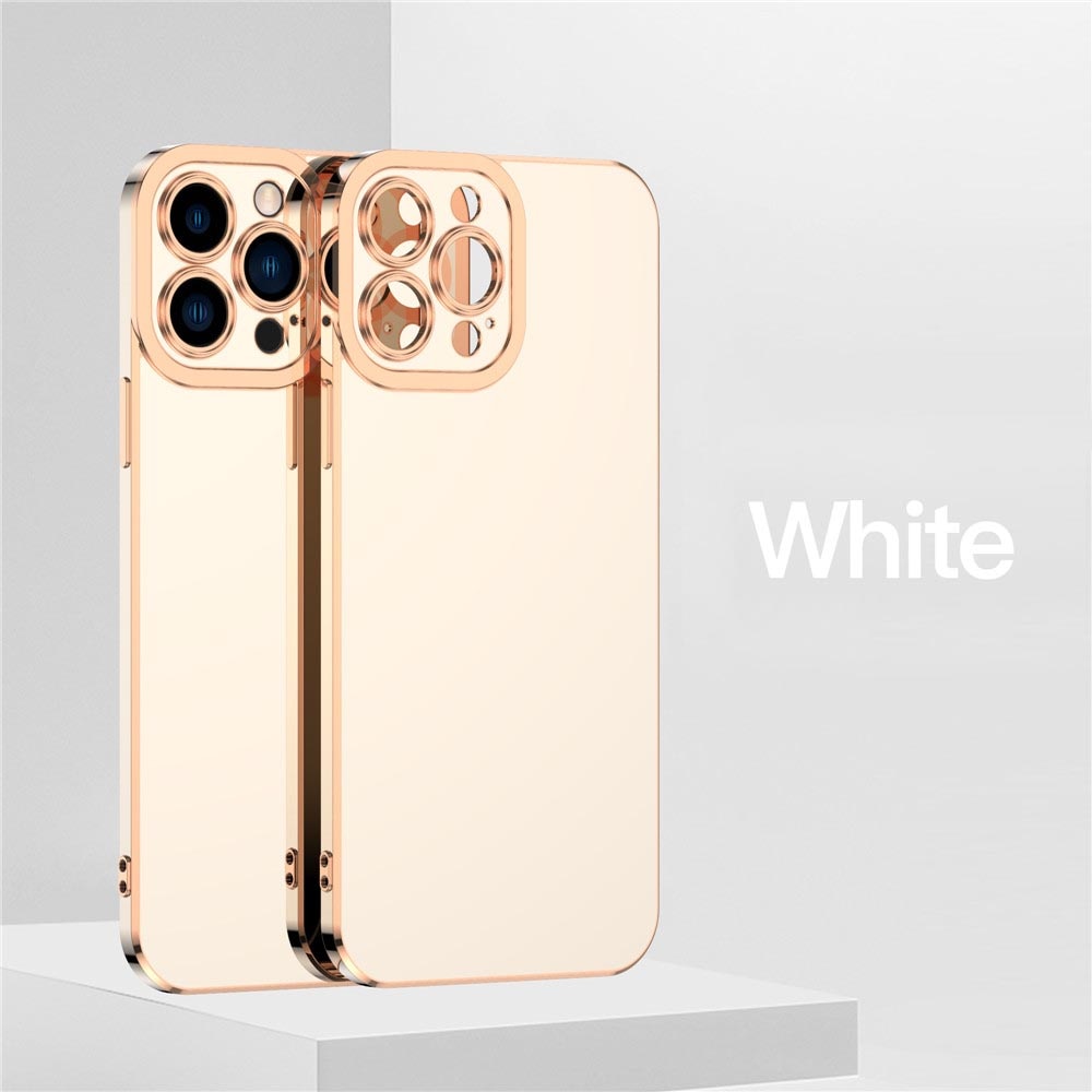 Anymob iPhone Case Rose Gold Soft Electroplate Camera Protection Shockproof Back Cover-Mobile Phone Cases-PEROZ Accessories