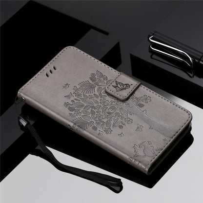 Anymob Huawei Gray Leather Flip Case Wallet Cover Cat Phone Shell-PEROZ Accessories