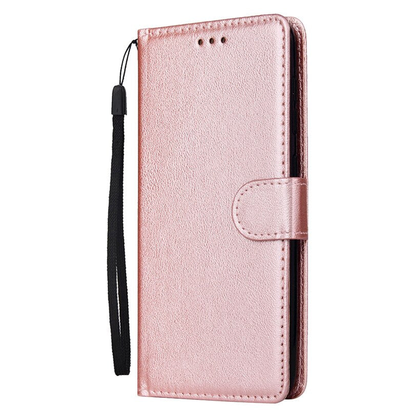 Anymob Samsung Pink Leather Case Flip Wallet Phone Cover-Mobile Phone Cases-PEROZ Accessories