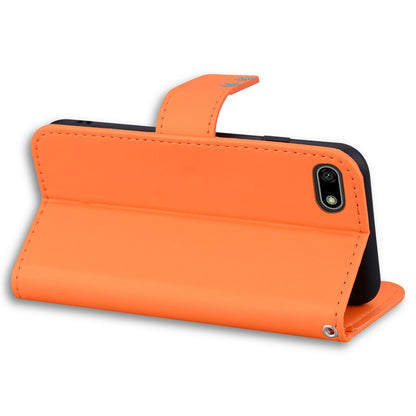 Anymob Huawei Honor Orange Leather Case Flip Wallet Back Cover Phone Shell-PEROZ Accessories