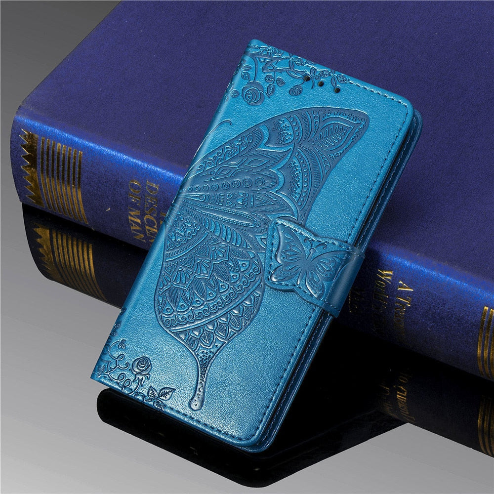 Anymob Huawei Phone Case Blue Wallet Leather Flip Wallet Cover-PEROZ Accessories