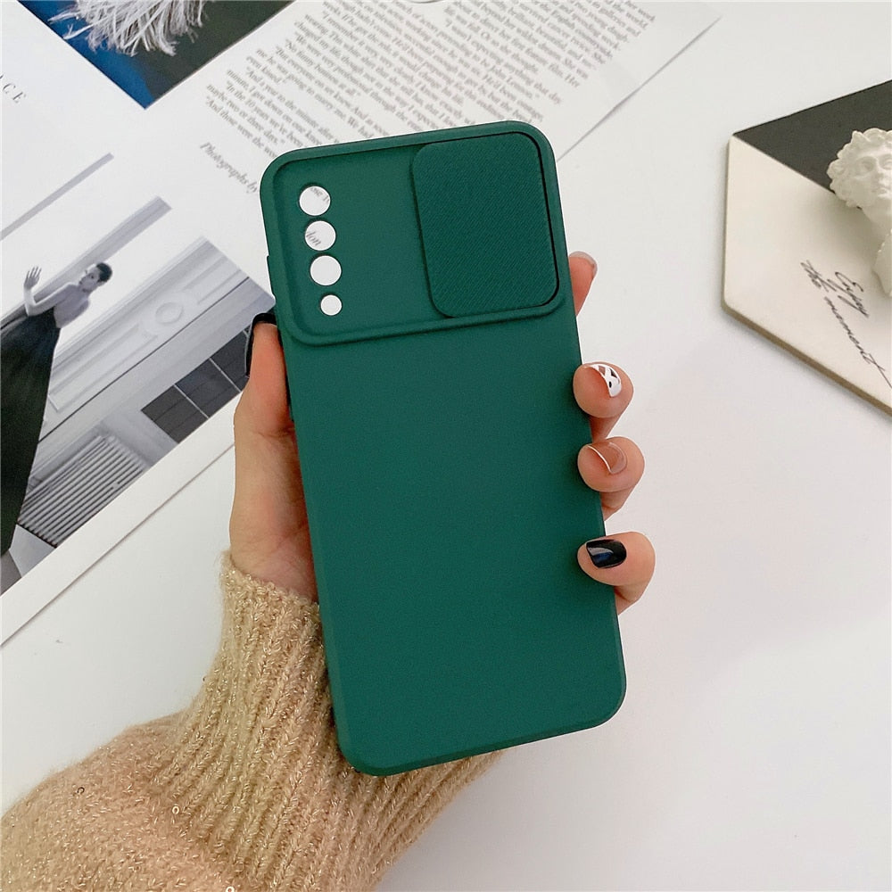 Anymob Samsung Case Green Camera Lens Protection Phone Color Candy Soft Back Cover-Mobile Phone Cases-PEROZ Accessories