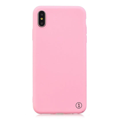 Anymob iPhone Case Pink Simple Solid Color Ultra thin Soft TPU Cases Candy Color Back Cover-Mobile Phone Cases-PEROZ Accessories