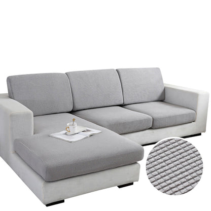 Anyhouz Sofa Cover Gray Polyester Thick Stretchable Cushion For Living Room 1Pc Enlarge Size 130-160cm-Slipcovers-PEROZ Accessories