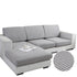 Anyhouz Sofa Cover Gray Polyester Thick Stretchable Cushion For Living Room 1Pc Enlarge Size 130-160cm-Slipcovers-PEROZ Accessories
