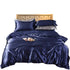 Anyhouz Beddings Violet AU Single Size 2 Pcs High End Satin Smooth Duvet Cover Set Luxury Polyester Silky Soft Cozy Bedding Set-Duvet Covers-PEROZ Accessories