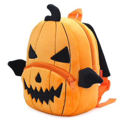 Anykidz 3D Orange Pumpkin Kids School Backpack Cute Cartoon Animal Style Children Toddler Plush Bag Perfect Accessories For Boys and Girls-Backpacks-PEROZ Accessories