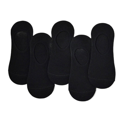 Anysox 5 Pairs Black Size 4-10 Fashion Socks High Quality Office Sports Bussiness Long Socks Cotton Solid Colors Skateboard Knitted Casual-Socks-PEROZ Accessories