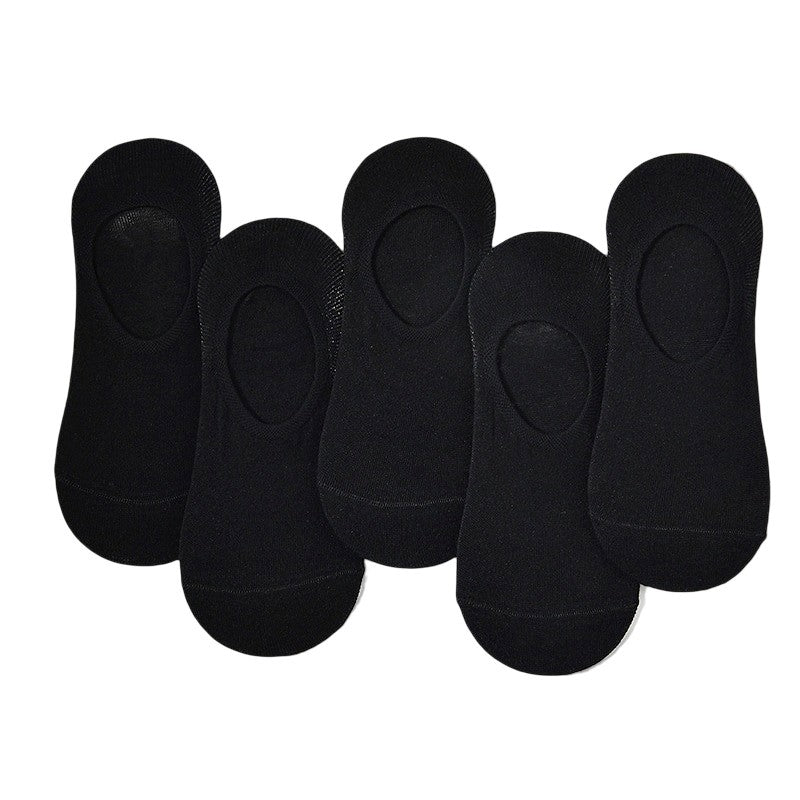 Anysox 5 Pairs Black Size 10-14 Fashion Socks High Quality Office Sports Business Long Socks Cotton Solid Colors Skateboard Knitted Casual-Socks-PEROZ Accessories